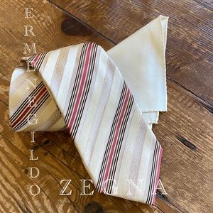 Ermenegildo Zegna Made In Italy Tie & Silk Sqiare